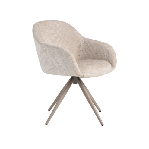 Eetkamerstoel Fiby Naturel met Taupe poot