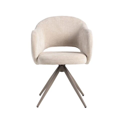 Eetkamerstoel Lela Naturel met Taupe poot