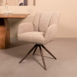 Eetkamerstoel Padua Mushroom Boucle met Brons poot