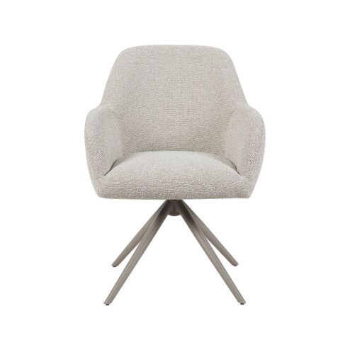 Eetkamerstoel Sayuri Naturel Boucle met Taupe poot