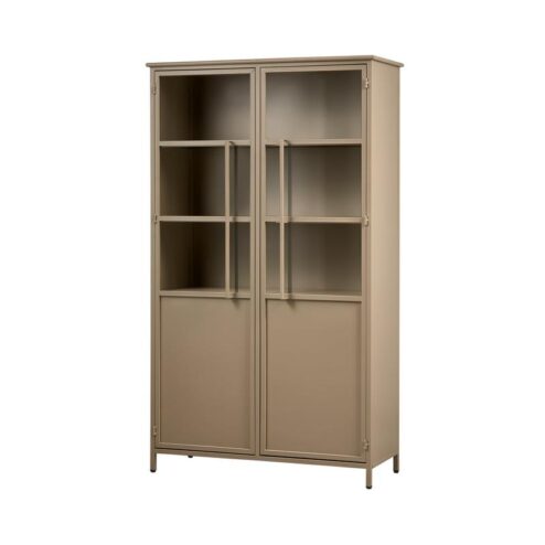 Exhibit Vitrinekast metaal khaki 99 cm