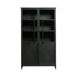 Exhibit Vitrinekast metaal zwart 99 cm