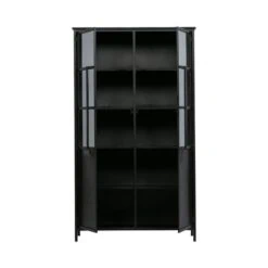 Exhibit Vitrinekast metaal zwart 99 cm