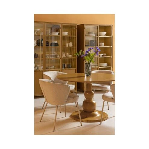 Exhibit XL 2-deurs Vitrinekast metaal honinggeel 99 cm