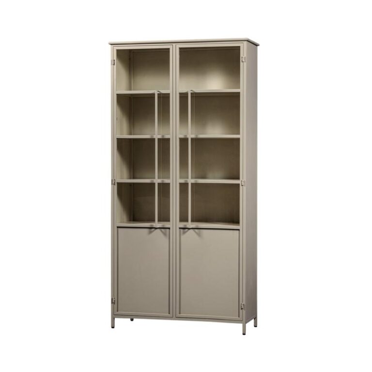 Exhibit XL 2-deurs Vitrinekast metaal zand 99 cm
