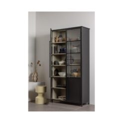 Exhibit XL 2-deurs Vitrinekast metaal zwart 99 cm