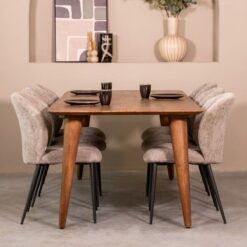 Fly Eetkamertafel Naturel mangohout 190 cm