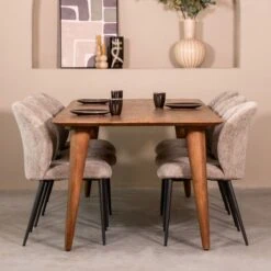 Fly Eetkamertafel Naturel mangohout 220 cm