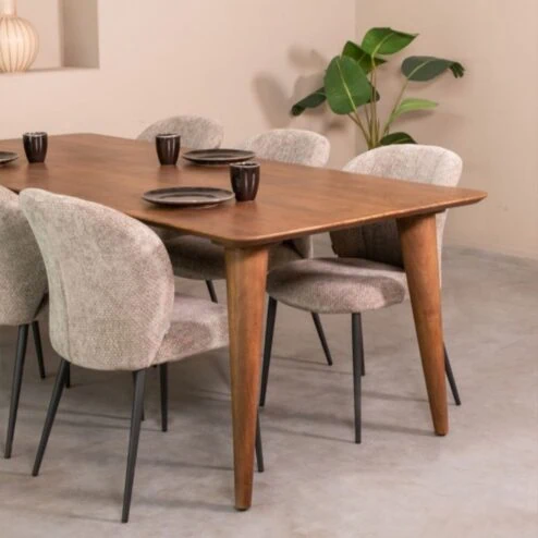 Fly Eetkamertafel Naturel mangohout 250 cm