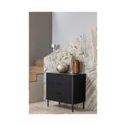 Gunnar Ladekast grenen matzwart 94 cm