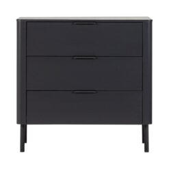 Gunnar Ladekast grenen matzwart 94 cm