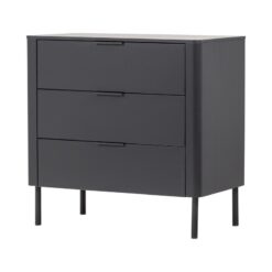 Gunnar Ladekast grenen matzwart 94 cm