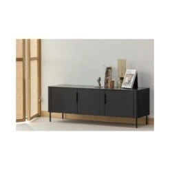 Gunnar Tv meubel grenen matzwart 154 cm