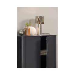 Gunnar Vitrinekast grenen matzwart 85 cm