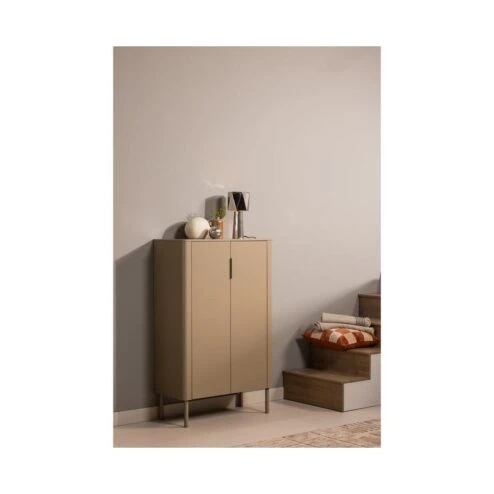 Gunnar Vitrinekast grenen mud 85 cm