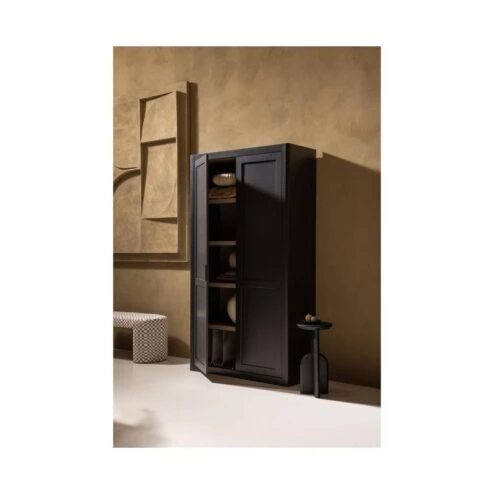 Gunnar Wandkast grenen matzwart/mud 120 cm