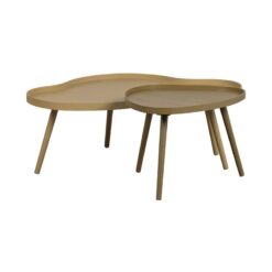 Mae Salontafel organisch hout alpaca 100cm