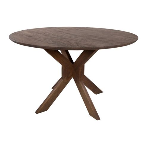 Marlon Eetkamertafel rond Acaciahout bruin 130 cm
