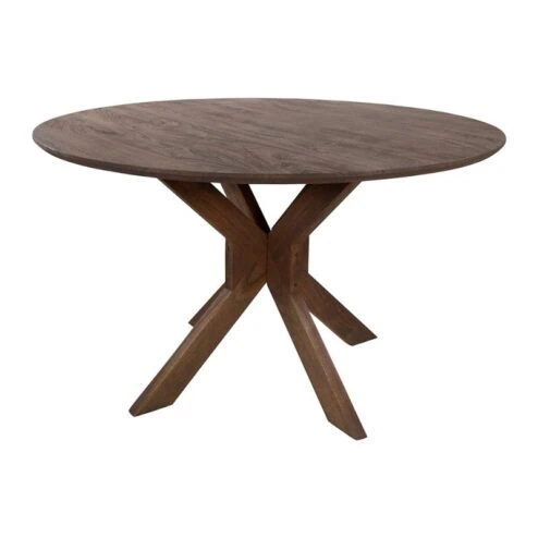 Marlon Eetkamertafel rond Acaciahout bruin 130 cm