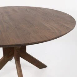 Marlon Eetkamertafel rond Acaciahout bruin 150 cm