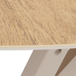 Myrthe Eettafel rond Keramiek met beige poot 119 cm
