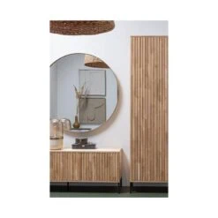 New Gravure Hoge kast met lade eiken naturel 60 cm