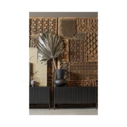 New Gravure Tv meubel grenen zwart 100 cm