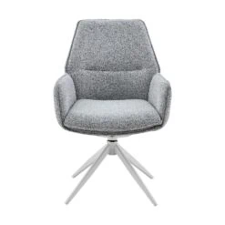 Rico Eetkamerstoel Lichtgrijs met armleuning