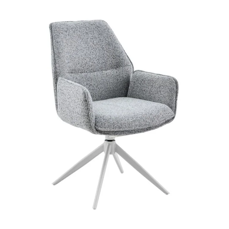 Rico Eetkamerstoel Lichtgrijs met armleuning