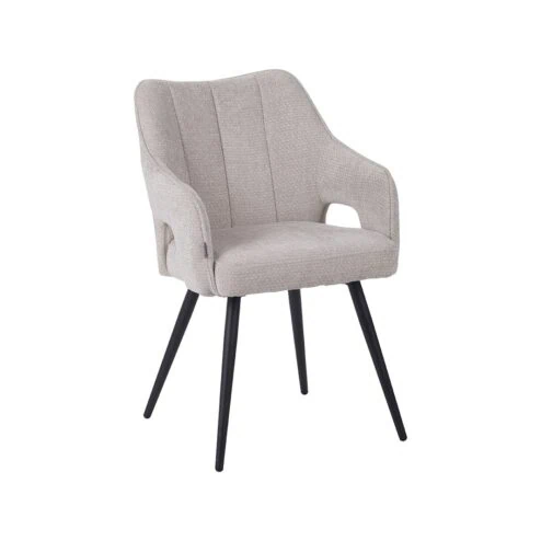 Stan Eetkamerstoel Naturel met zwarte poot