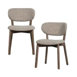 Udar Eetkamerstoel naturel met houten frame bruin