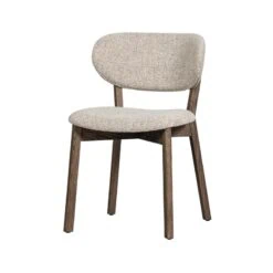 Udar Eetkamerstoel naturel met houten frame bruin