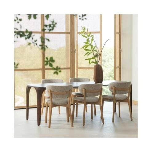 Udar Eetkamerstoel naturel met houten frame naturel