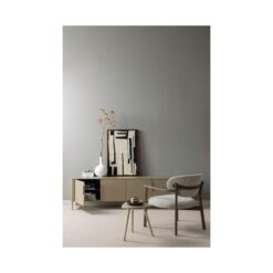 Udar Fauteuil naturel met houten frame bruin