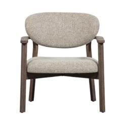 Udar Fauteuil naturel met houten frame bruin