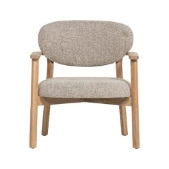 Udar Fauteuil naturel met houten frame naturel