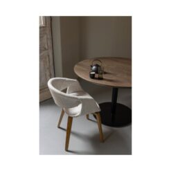 Yossi Eetkamerstoel naturel met houten poot naturel