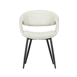 Yossi Eetkamerstoel naturel met metalen poot zwart