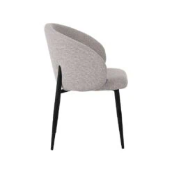 Yuki Eetkamerstoel Naturel met zwarte poot