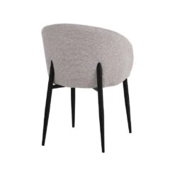 Yuki Eetkamerstoel Naturel met zwarte poot