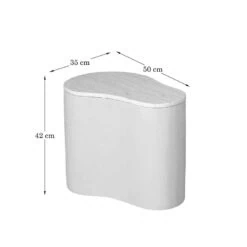 Yuko Salontafel marmer Walnoot 50cm