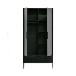 Adam 2-deurs Kledingkast grenen zwart 100cm