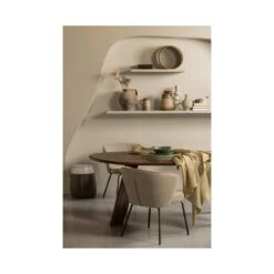 Admit Eetkamerstoel bouclé beige