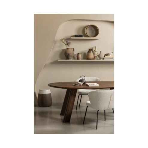 Admit Eetkamerstoel bouclé naturel