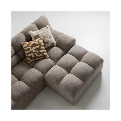 Allure Hocker geweven stof bruin melange