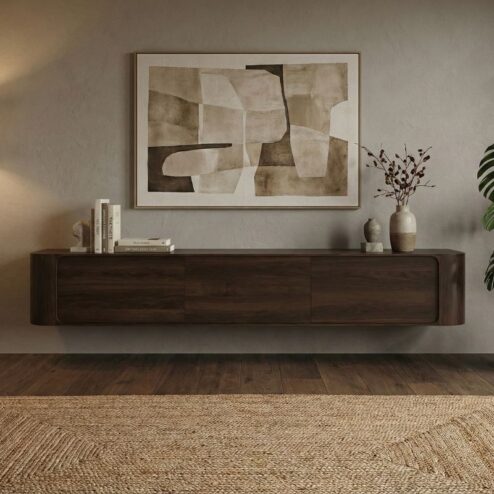 Amy Tv meubel Walnoot mangohout 155 cm