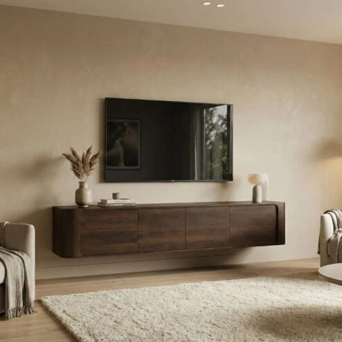 Amy Tv meubel Walnoot mangohout 195 cm