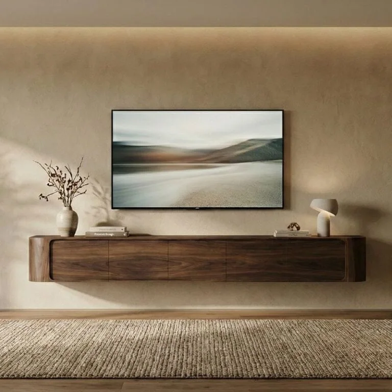 Amy Tv meubel Walnoot mangohout 235 cm