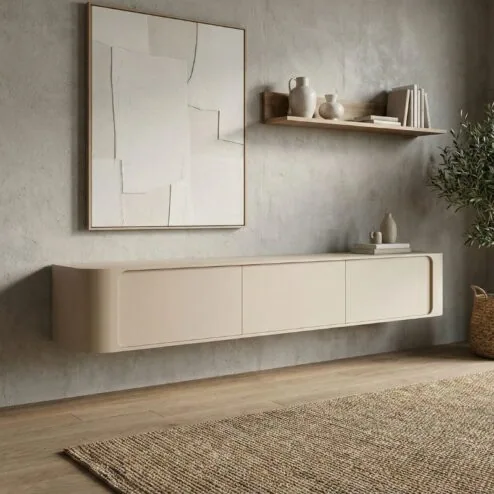 Amy Tv meubel Zand mangohout 155 cm