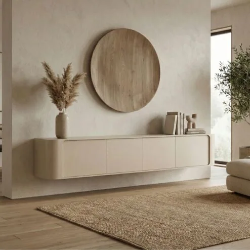 Amy Tv meubel Zand mangohout 195 cm